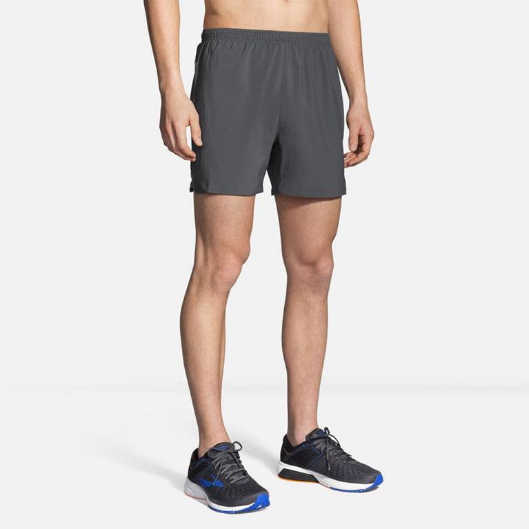 Brooks Men's Sherpa 5 Running Shorts - Grey (MOBX69042)